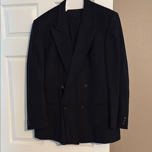 Men's Navy Double-Breasted Suit